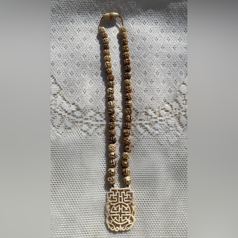 Antique Chinese Bovine Necklace